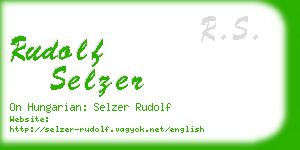 rudolf selzer business card